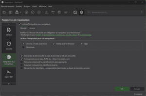 KeePassXC - intégration nav