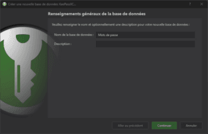 KeePassXC - new bdd
