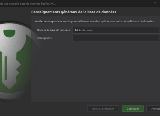 Comment utiliser KeePassXC ? KeePassXC - new bdd