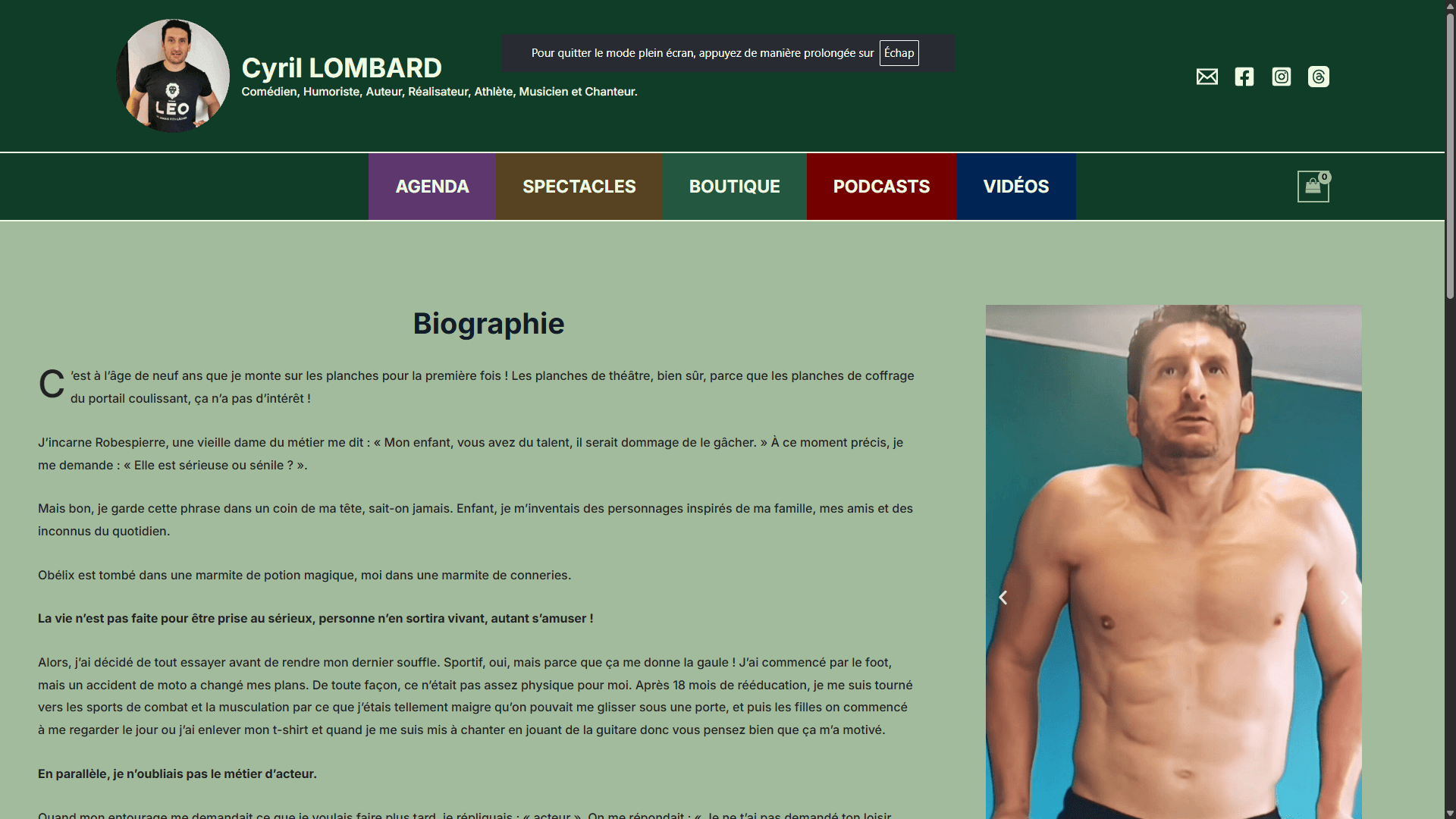 Votre Site Web Cyril Lombard Comedien